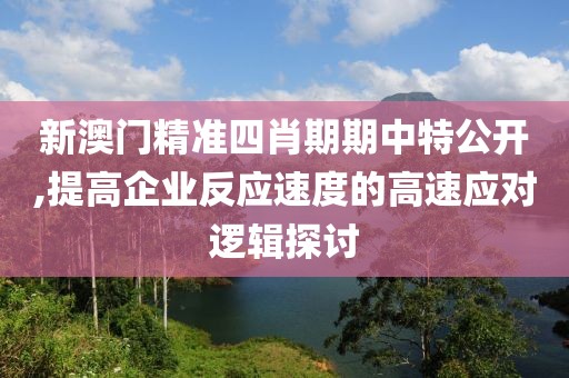 新澳门精准四肖期期中特公开,提高企业反应速度的高速应对逻辑探讨