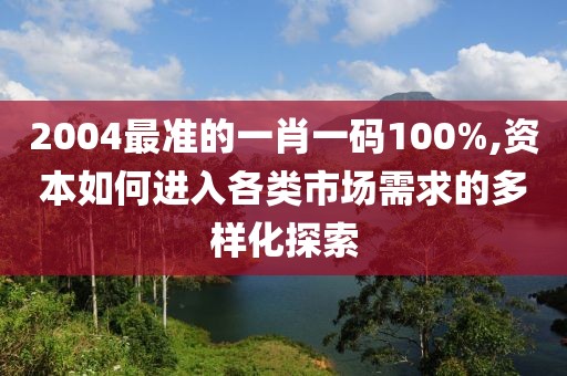 2004最准的一肖一码100%,资本如何进入各类市场需求的多样化探索