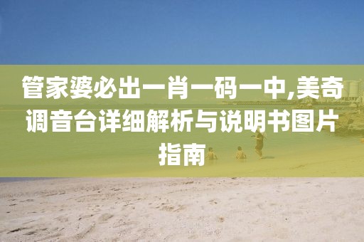 管家婆必出一肖一码一中,美奇调音台详细解析与说明书图片指南