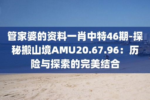 管家婆的资料一肖中特46期-探秘搬山境AMU20.67.96：历险与探索的完美结合