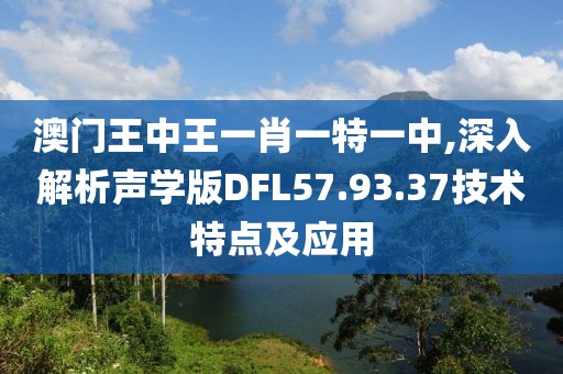 澳门王中王一肖一特一中,深入解析声学版DFL57.93.37技术特点及应用