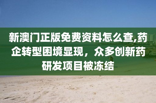 新澳门正版免费资料怎么查,药企转型困境显现，众多创新药研发项目被冻结