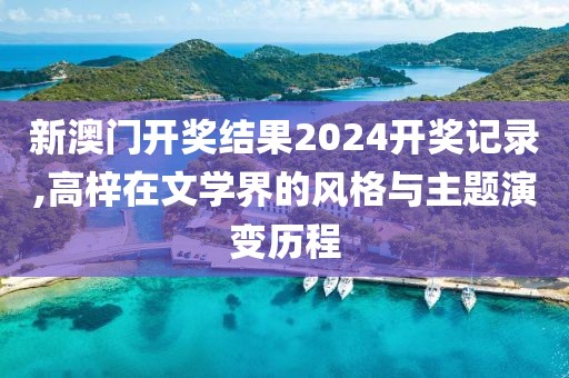 新澳门开奖结果2024开奖记录,高梓在文学界的风格与主题演变历程