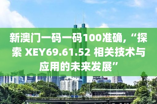 新澳门一码一码100准确,“探索 XEY69.61.52 相关技术与应用的未来发展”