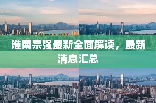 淮南宗强最新全面解读，最新消息汇总