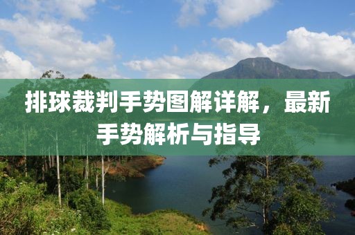 排球裁判手势图解详解，最新手势解析与指导