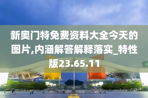 新奥门特免费资料大全今天的图片,内涵解答解释落实_特性版23.65.11