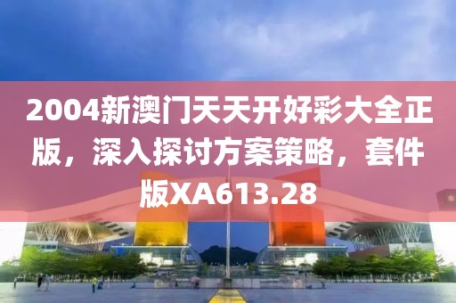 2004新澳门天天开好彩大全正版，深入探讨方案策略，套件版XA613.28