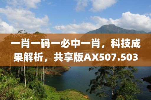 一肖一码一必中一肖，科技成果解析，共享版AX507.503
