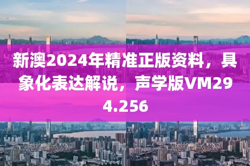 新澳2024年精准正版资料，具象化表达解说，声学版VM294.256