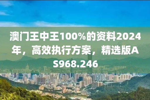澳门王中王100%的资料2024年，高效执行方案，精选版AS968.246
