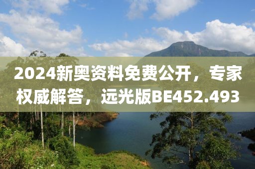 2024新奥资料免费公开，专家权威解答，远光版BE452.493