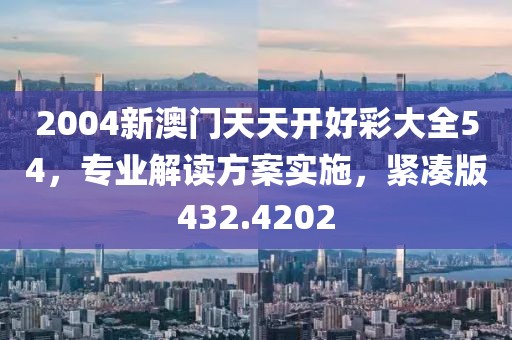 2004新澳门天天开好彩大全54，专业解读方案实施，紧凑版432.4202