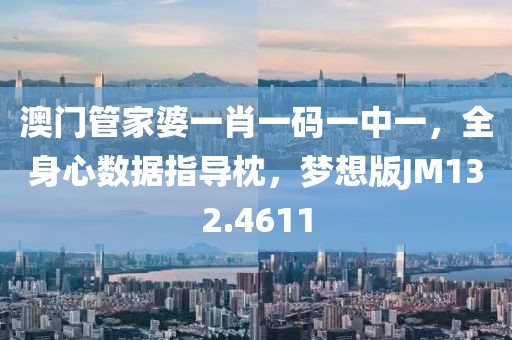 澳门管家婆一肖一码一中一，全身心数据指导枕，梦想版JM132.4611