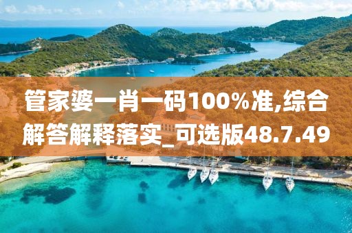管家婆一肖一码100%准,综合解答解释落实_可选版48.7.49