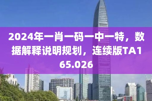 2024年一肖一码一中一特，数据解释说明规划，连续版TA165.026