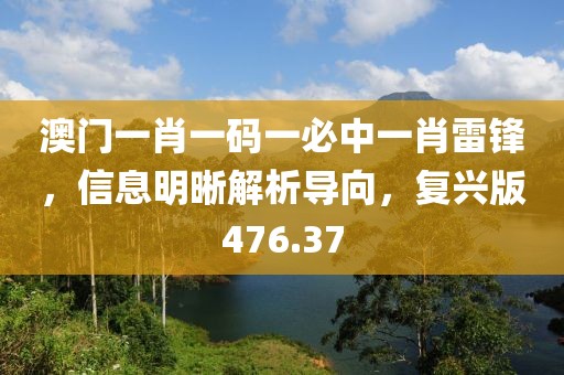 澳门一肖一码一必中一肖雷锋，信息明晰解析导向，复兴版476.37