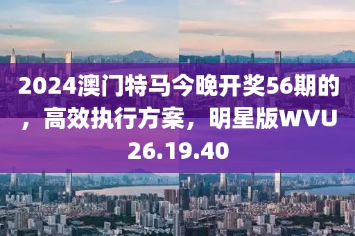 2024澳门特马今晚开奖56期的，高效执行方案，明星版WVU26.19.40