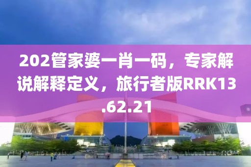 202管家婆一肖一码，专家解说解释定义，旅行者版RRK13.62.21