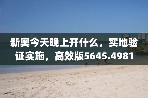 新奥今天晚上开什么，实地验证实施，高效版5645.4981