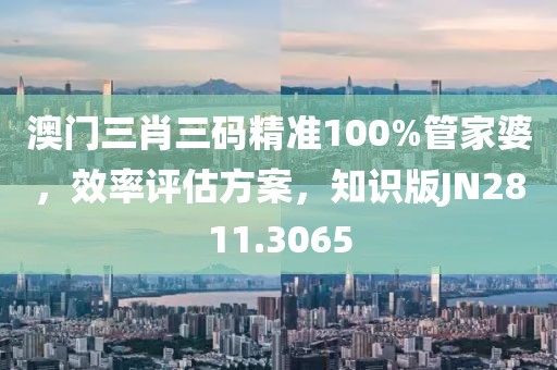 澳门三肖三码精准100%管家婆，效率评估方案，知识版JN2811.3065