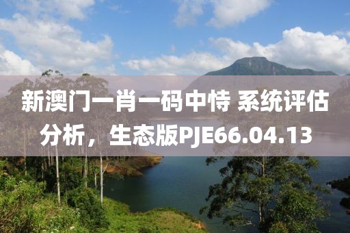 新澳门一肖一码中恃 系统评估分析，生态版PJE66.04.13
