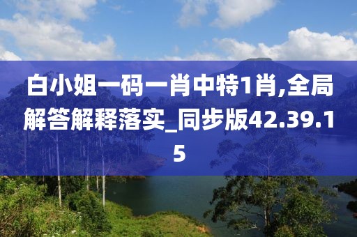 白小姐一码一肖中特1肖,全局解答解释落实_同步版42.39.15
