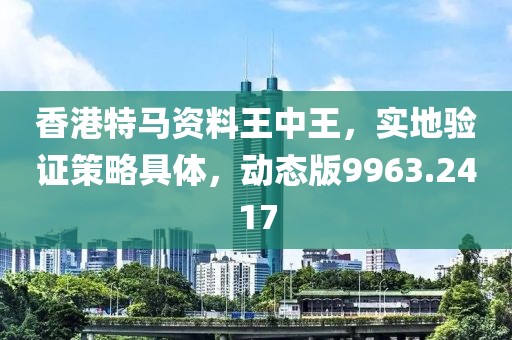 香港特马资料王中王，实地验证策略具体，动态版9963.2417
