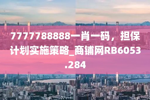 7777788888一肖一码，担保计划实施策略_商铺网RB6053.284