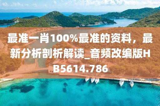 最准一肖100%最准的资料，最新分析剖析解读_音频改编版HB5614.786