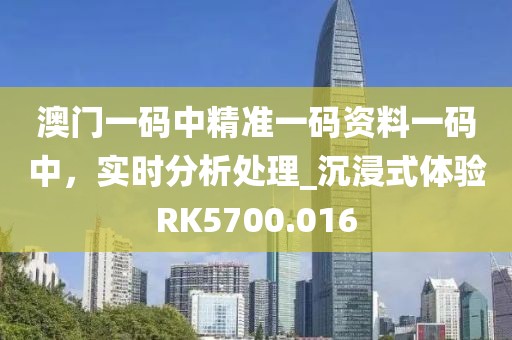 澳门一码中精准一码资料一码中，实时分析处理_沉浸式体验RK5700.016