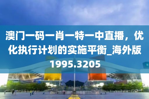 澳门一码一肖一特一中直播，优化执行计划的实施平衡_海外版1995.3205