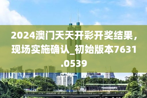 2024澳门天天开彩开奖结果，现场实施确认_初始版本7631.0539