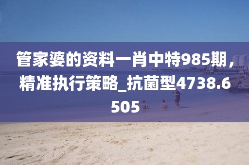 管家婆的资料一肖中特985期，精准执行策略_抗菌型4738.6505
