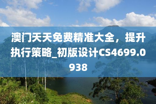 澳门天天免费精准大全，提升执行策略_初版设计CS4699.0938