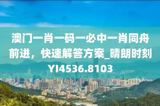 澳门一肖一码一必中一肖同舟前进，快速解答方案_晴朗时刻YI4536.8103