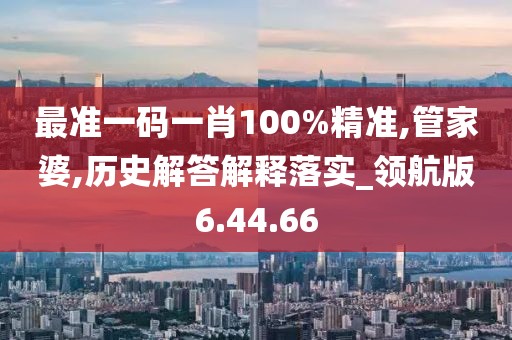 最准一码一肖100%精准,管家婆,历史解答解释落实_领航版6.44.66