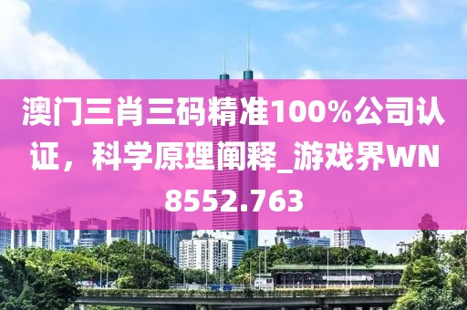 澳门三肖三码精准100%公司认证，科学原理阐释_游戏界WN8552.763