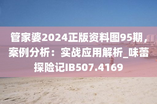 管家婆2024正版资料图95期，案例分析：实战应用解析_味蕾探险记IB507.4169