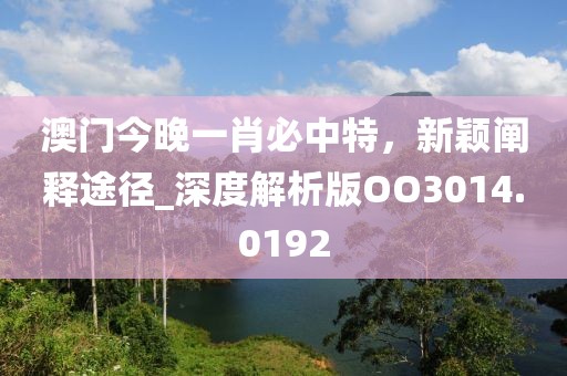 澳门今晚一肖必中特，新颖阐释途径_深度解析版OO3014.0192