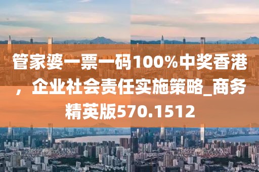 管家婆一票一码100%中奖香港，企业社会责任实施策略_商务精英版570.1512