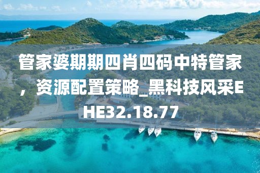 管家婆期期四肖四码中特管家，资源配置策略_黑科技风采EHE32.18.77