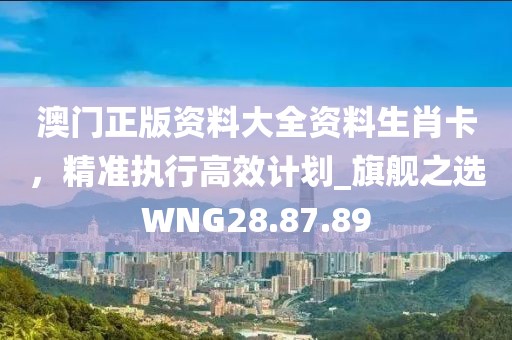 澳门正版资料大全资料生肖卡，精准执行高效计划_旗舰之选WNG28.87.89