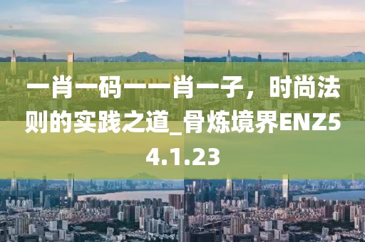 一肖一码一一肖一子，时尚法则的实践之道_骨炼境界ENZ54.1.23