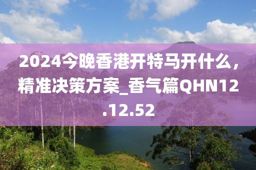 2024今晚香港开特马开什么，精准决策方案_香气篇QHN12.12.52