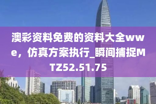 澳彩资料免费的资料大全wwe，仿真方案执行_瞬间捕捉MTZ52.51.75