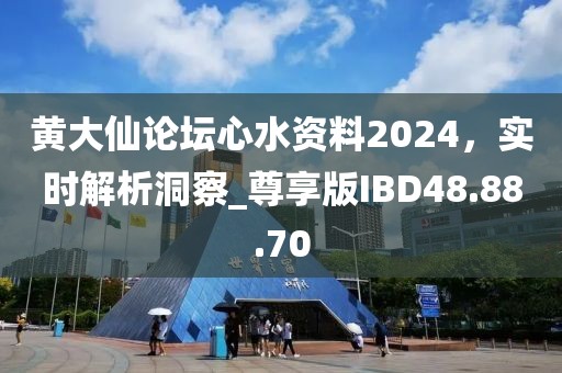 黄大仙论坛心水资料2024，实时解析洞察_尊享版IBD48.88.70