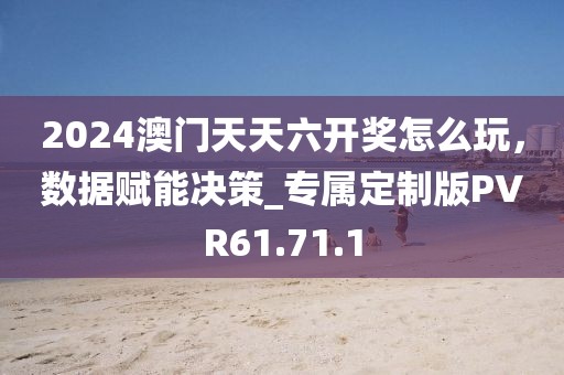 2024澳门天天六开奖怎么玩，数据赋能决策_专属定制版PVR61.71.1