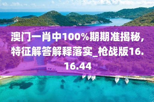 澳门一肖中100%期期准揭秘,特征解答解释落实_枪战版16.16.44