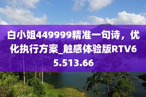 白小姐449999精准一句诗，优化执行方案_触感体验版RTV65.513.66